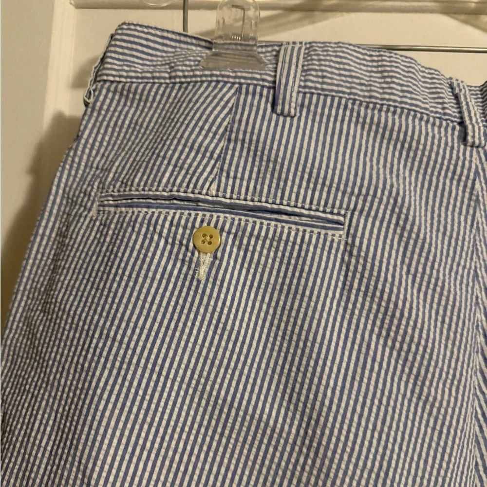 Vintage Polo Ralph Lauren Men's Tyler Seersucker Preppy Coastal Shorts 36